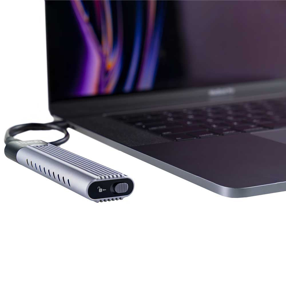 UPTab USB-C 3.2 Gen 2 to M.2 PCI Express (PCIe) NVMe SSD (10Gbps) Thunderbolt 3 Compatible - with Thunderbolt Computer